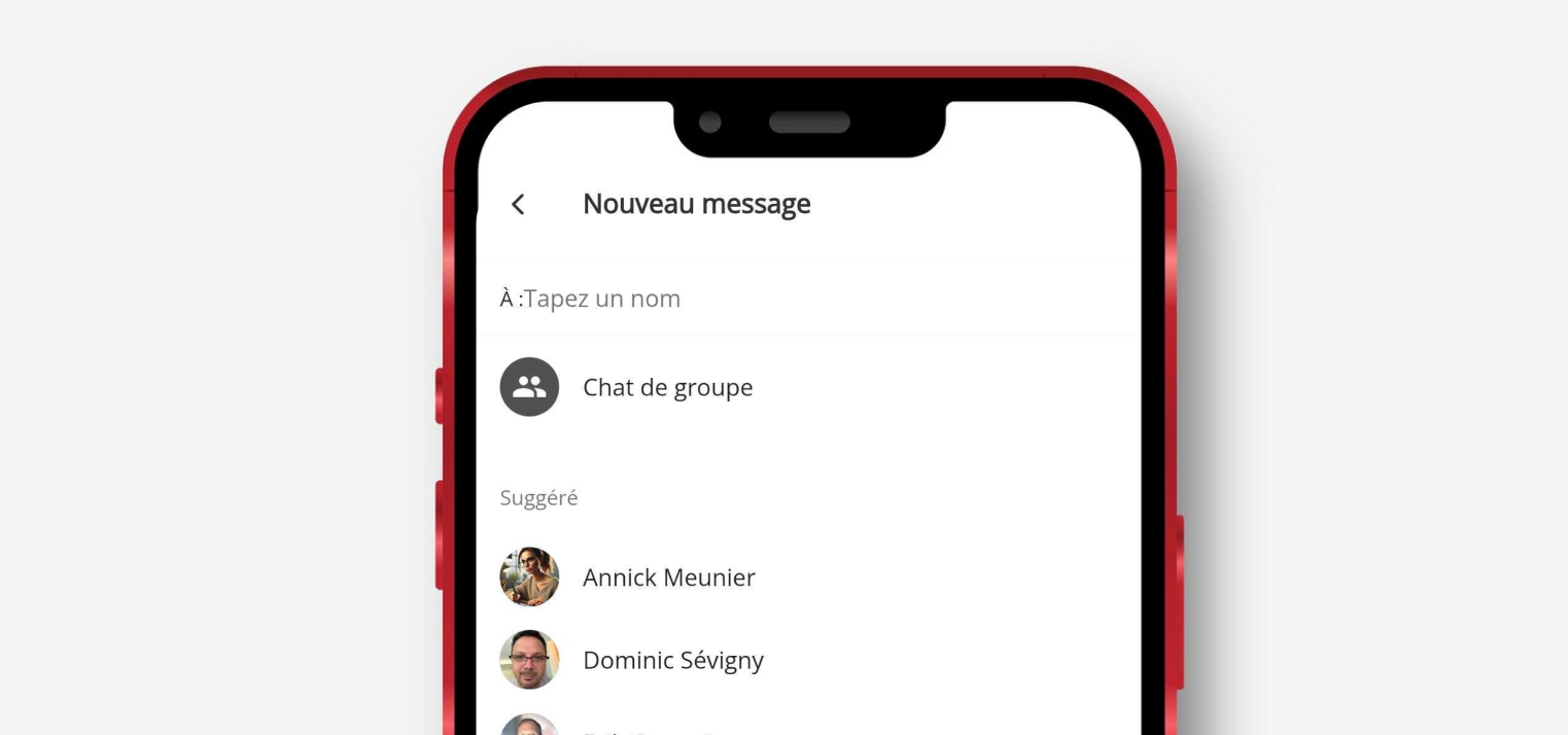 Group chat in the BRIX mobile app